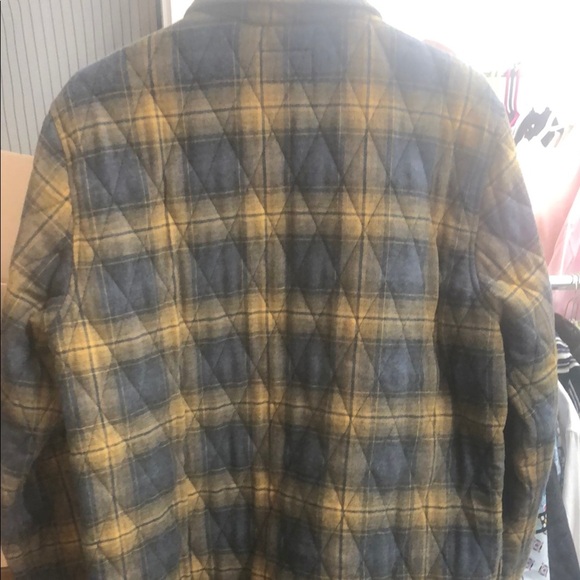 Valor Blue and Yellow Lined Flannel Shirt Jacket - Picture 5 of 5